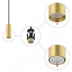 Lampa Wisząca FOURTY S Złoty 1xGU10 R35 * Nowodvorski Sale