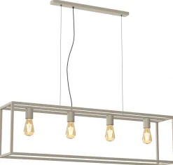 Lampa Wisząca FRAME Beżowy 4xE27 * Luminex Online