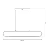 Lampa wisząca FRAME Czarna 42W 4000K 100cm * Eko-light New