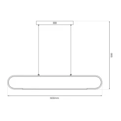 Lampa wisząca FRAME Czarna 42W 4000K 100cm * Eko-light New