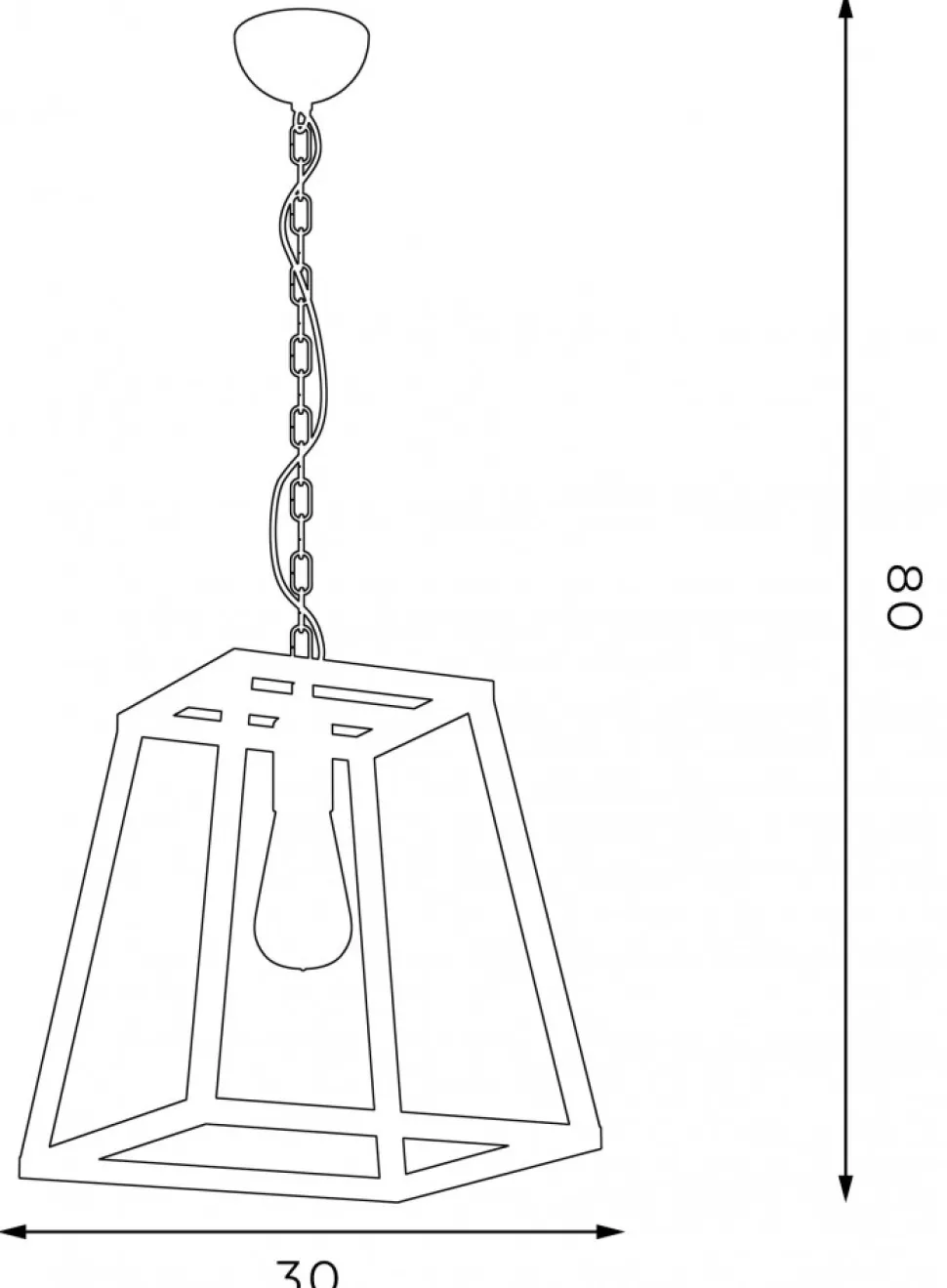 Lampa Wisząca FRAME Czarny 1xE27 30cm