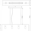Lampa Wisząca FRAME Czarny Złoty 4xE27