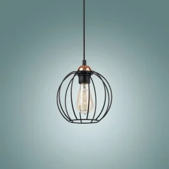 Lampa Wisząca GALAXY Czarny Metalowy Klosz 1xE27 18cm * TK Lighting Outlet