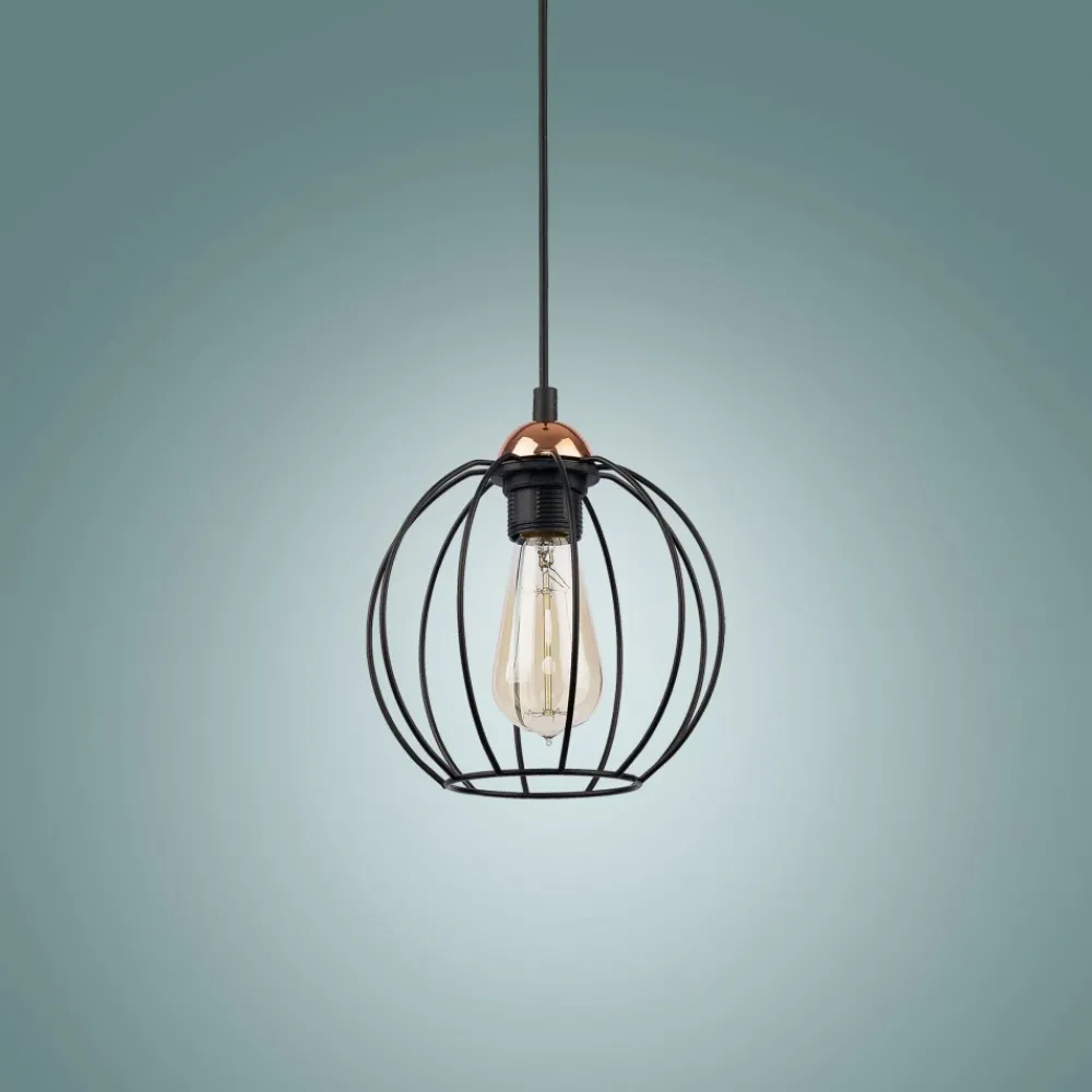 Lampa Wisząca GALAXY Czarny Metalowy Klosz 1xE27 18cm * TK Lighting Outlet