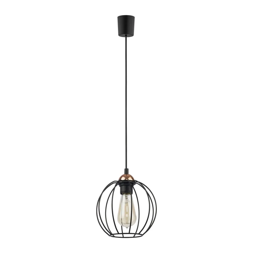 Lampa Wisząca GALAXY Czarny Metalowy Klosz 1xE27 18cm * TK Lighting Outlet