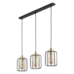 Lampa Wisząca GALAXY NEW Czarny Złoty Metalowe Klosze 3xE27 * TK Lighting Online