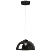 Lampa wisząca GAMMA Czarna Szklana 1xE27 30cm * Eko-light