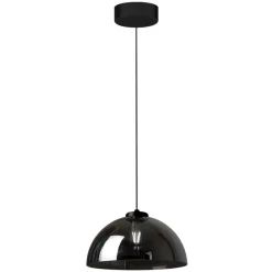 Lampa wisząca GAMMA Czarna Szklana 1xE27 30cm * Eko-light