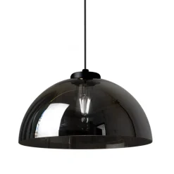 Lampa wisząca GAMMA Czarna Szklana 1xE27 30cm * Eko-light
