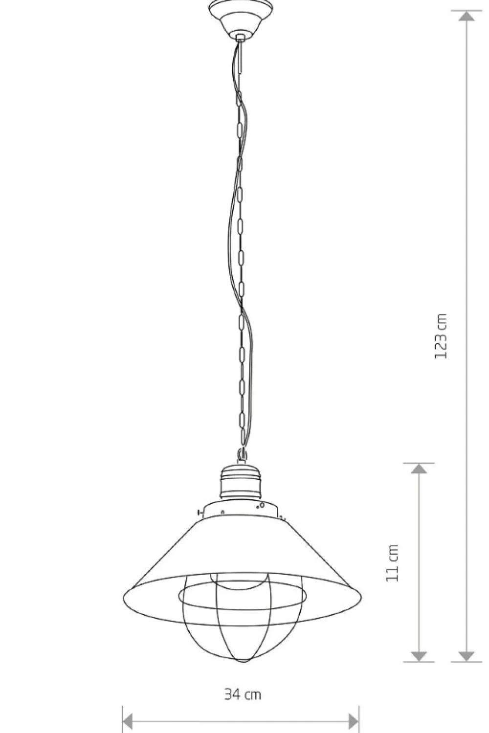 Lampa Wisząca GARRET Miedziany Czarny Metalowy Klosz 1xE27 34cm * Nowodvorski Discount