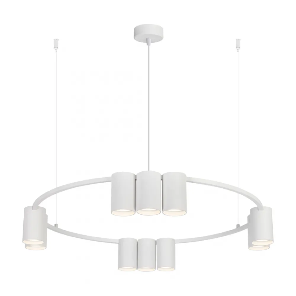 Lampa Wisząca GENESIS Koło Biały 10xGU10 60cm * Eko-light Hot