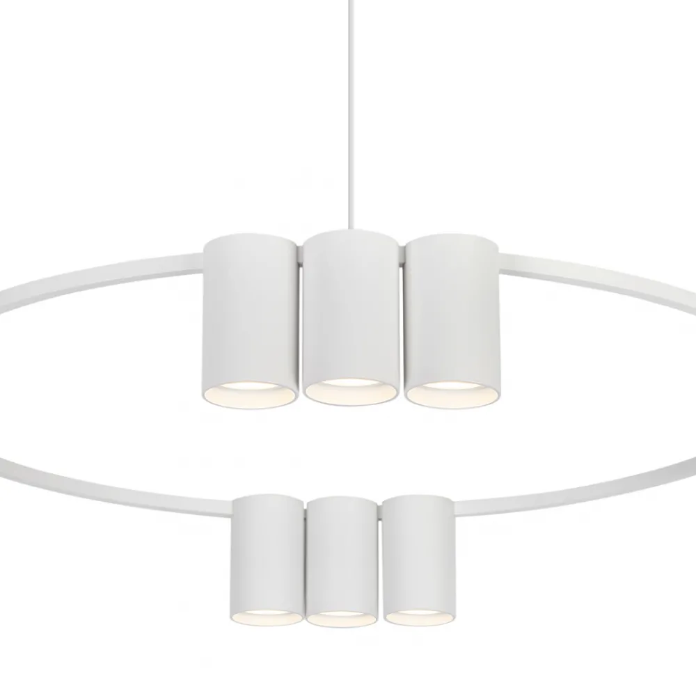 Lampa Wisząca GENESIS Koło Biały 10xGU10 60cm * Eko-light Hot