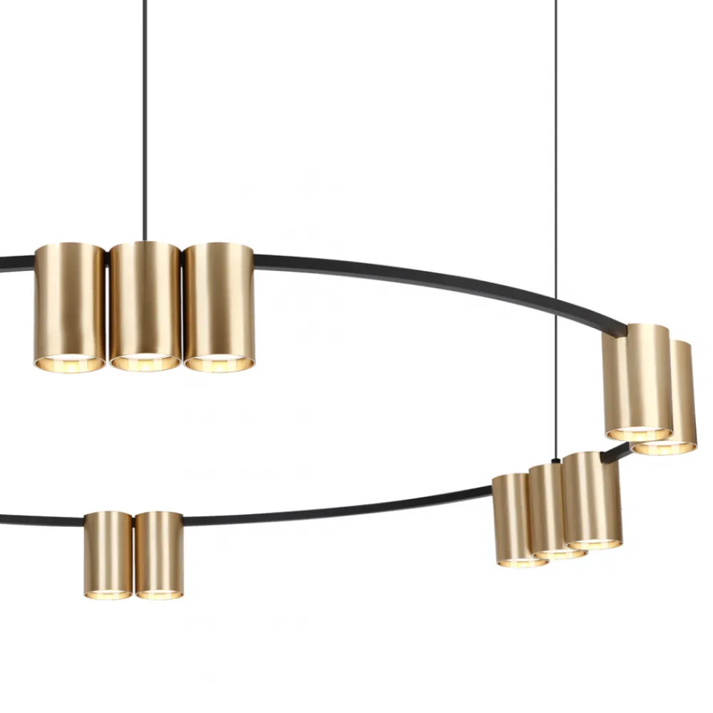 Lampa Wisząca GENESIS Koło Złoty 15xGU10 100cm * Eko-light Sale