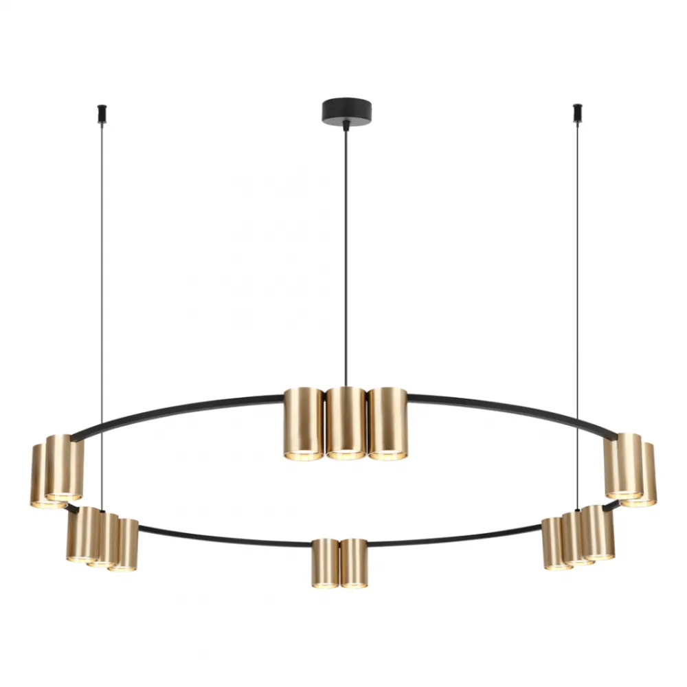 Lampa Wisząca GENESIS Koło Złoty 15xGU10 100cm * Eko-light Sale