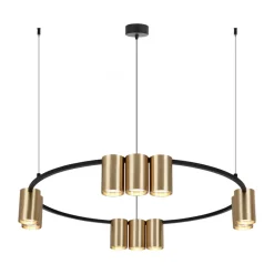 Lampa Wisząca GENESIS Koło Złoty 10xGU10 60cm * Eko-light Online