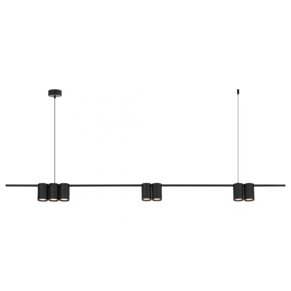 Lampa Wisząca GENESIS Listwa Czarny 7xGU10 * Eko-light New