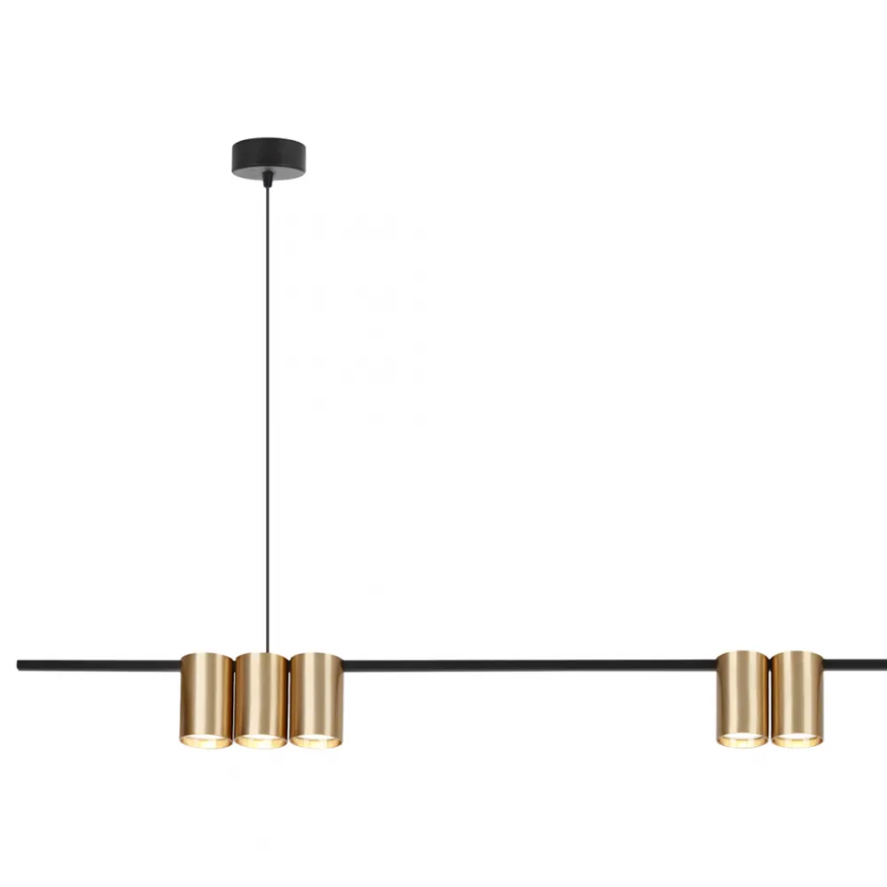 Lampa Wisząca GENESIS Listwa Złoty 7xGU10 * Eko-light New