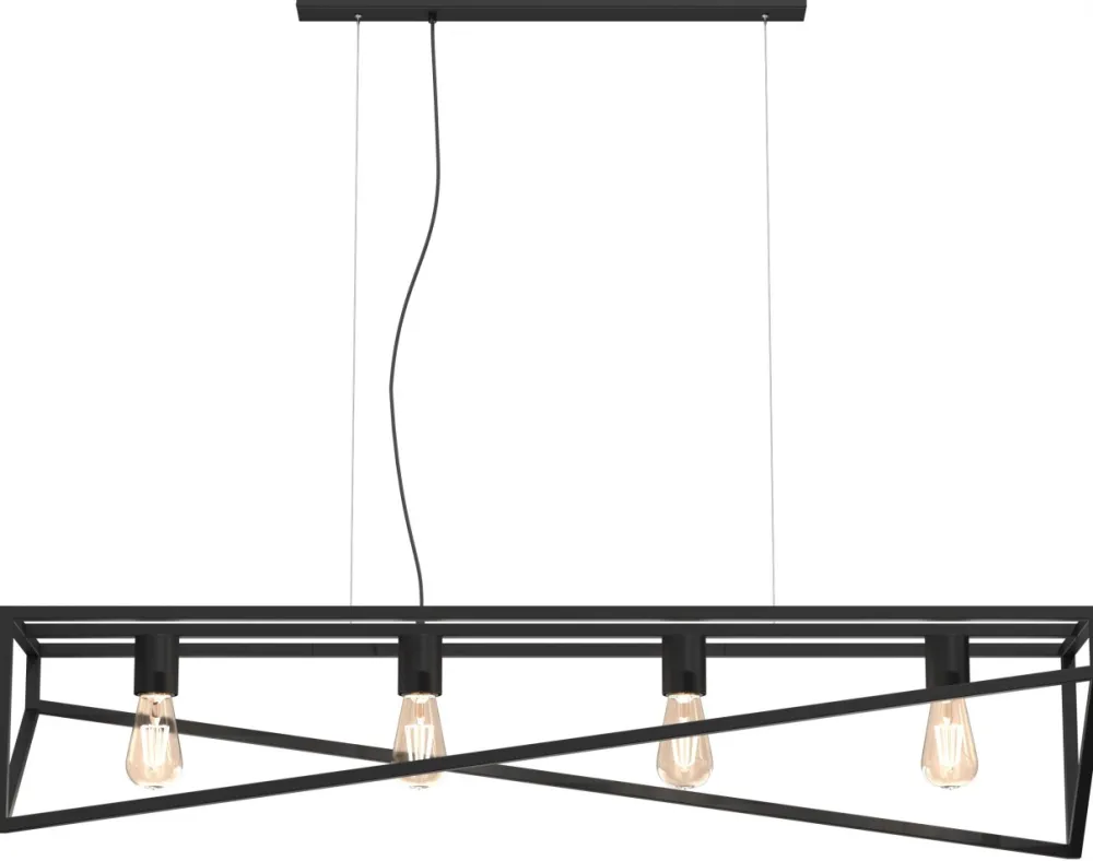 Lampa Wisząca GOTE Czarny 4xE27 * Luminex New