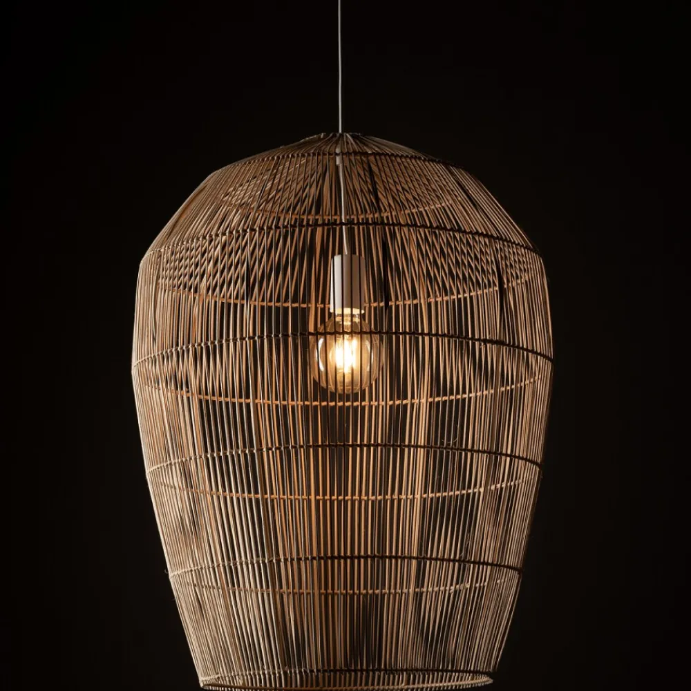Lampa Wisząca HAITI Biały Brązowy Abażur 1xE27 53,5cm * Nowodvorski Hot