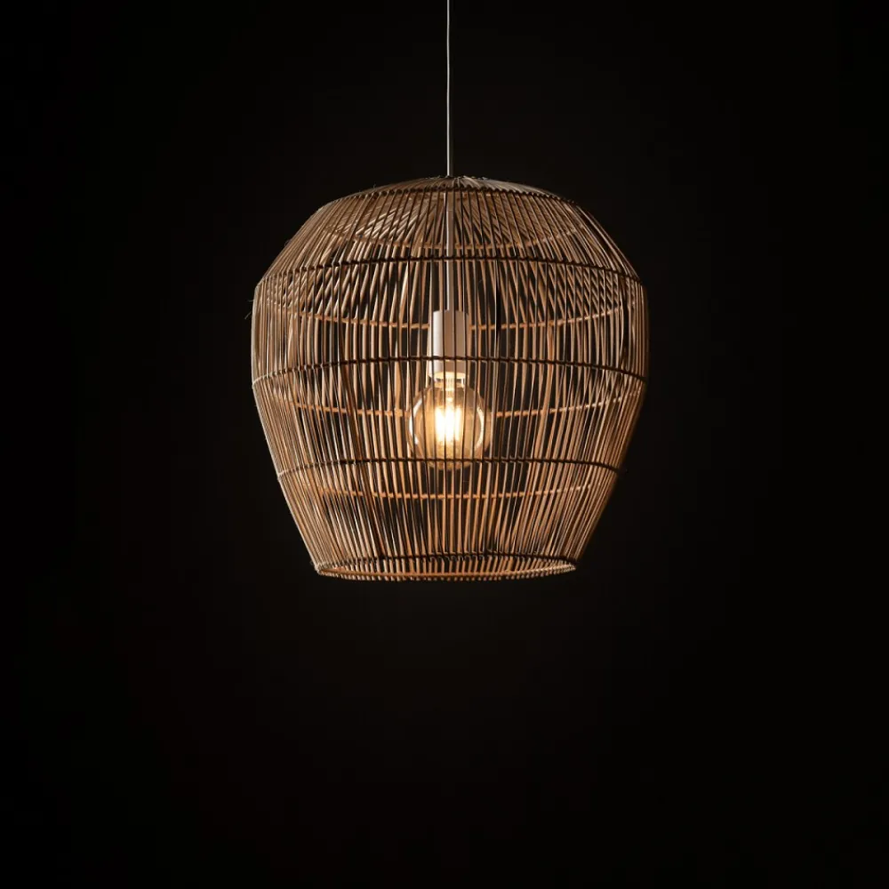 Lampa Wisząca HAITI Biały Brązowy Abażur 1xE27 43cm * Nowodvorski Hot