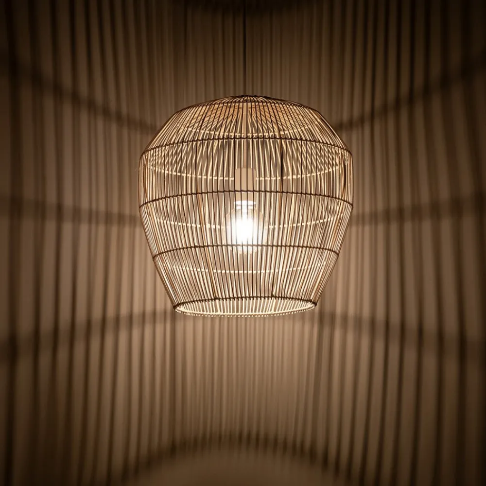 Lampa Wisząca HAITI Biały Brązowy Abażur 1xE27 43cm * Nowodvorski Hot
