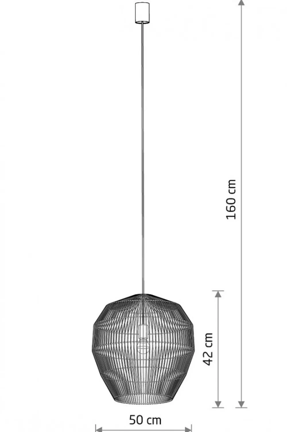 Lampa Wisząca HAITI Czarny Abażur 1x27 50cm * Nowodvorski Clearance