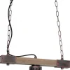 Lampa Wisząca HAKON Brązowy Biały Metalowy Klosz 1xE27 * Luminex Online