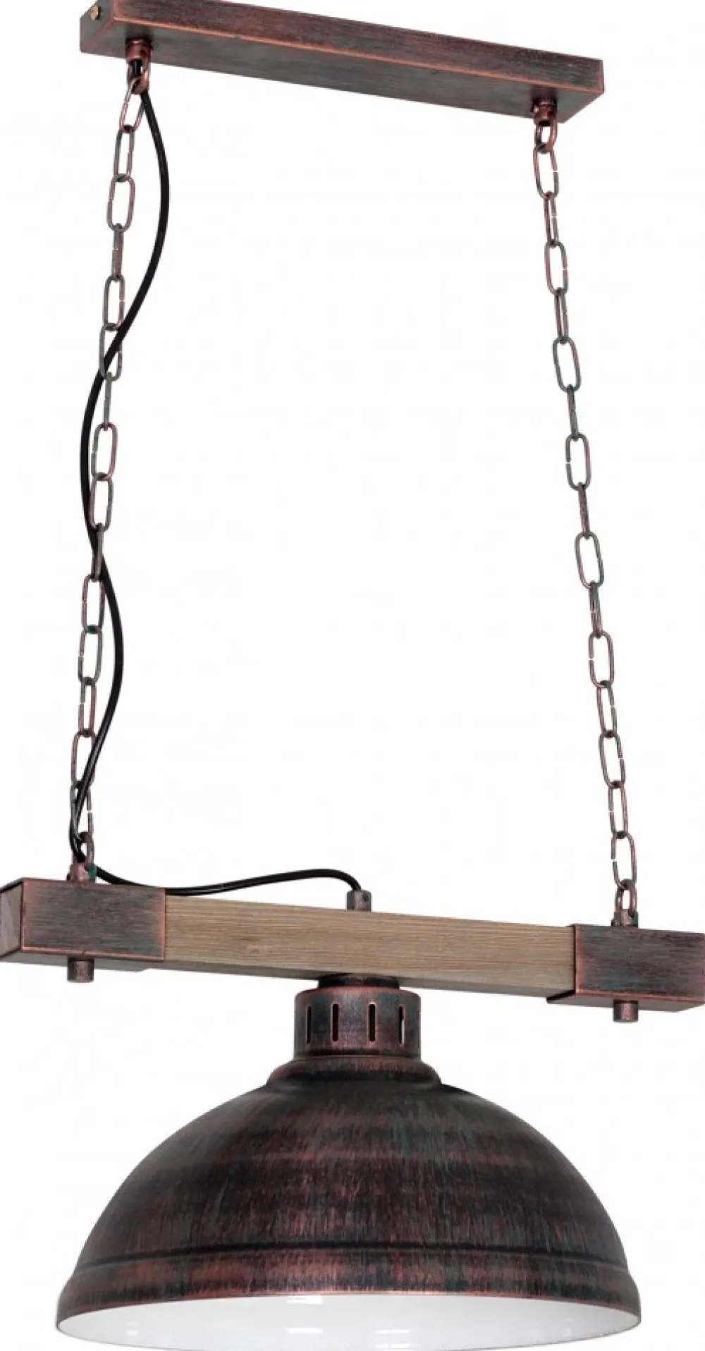 Lampa Wisząca HAKON Brązowy Biały Metalowy Klosz 1xE27 * Luminex Online