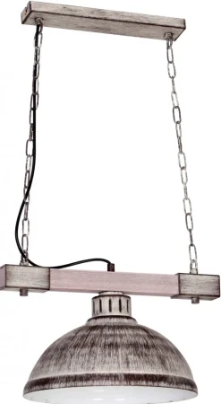 Lampa Wisząca HAKON Brązowy Szary Metalowy Klosz 1xE27