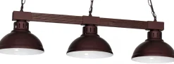 Lampa Wisząca HAKON Ciemny Brąz Metalowy Klosz 3xE27 * Luminex Best