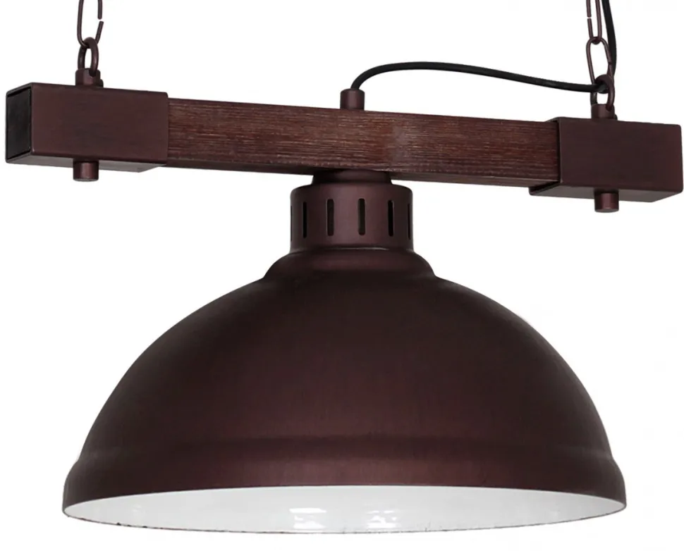 Lampa Wisząca HAKON Ciemny Brąz Metalowy Klosz 1xE27 W