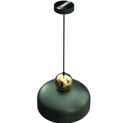 Lampa Wisząca HARALD Zielony Złoty Metalowy Klosz 1xE27 30cm * Eko-light Clearance
