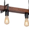 Lampa Wisząca HARD Czarny Brązowy 4xE27 * Luminex Online