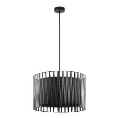 Lampa Wisząca HARMONY Czarny Abażur 3xE27 50cm * TK Lighting