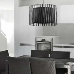 Lampa Wisząca HARMONY Czarny Abażur 3xE27 50cm * TK Lighting