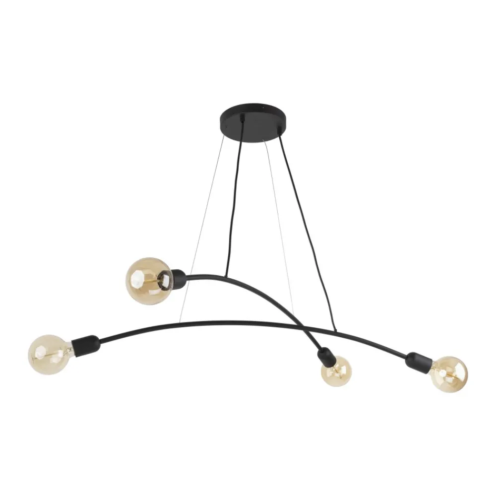 Lampa Wisząca HELIX Czarny Loft 4xE27 * TK Lighting Sale