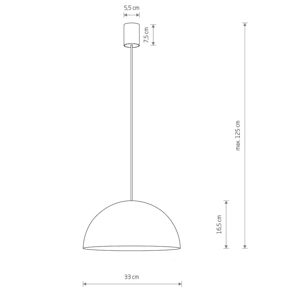 Lampa Wisząca HEMISPHERE Brązowy 1xE27 33cm * Nowodvorski Online