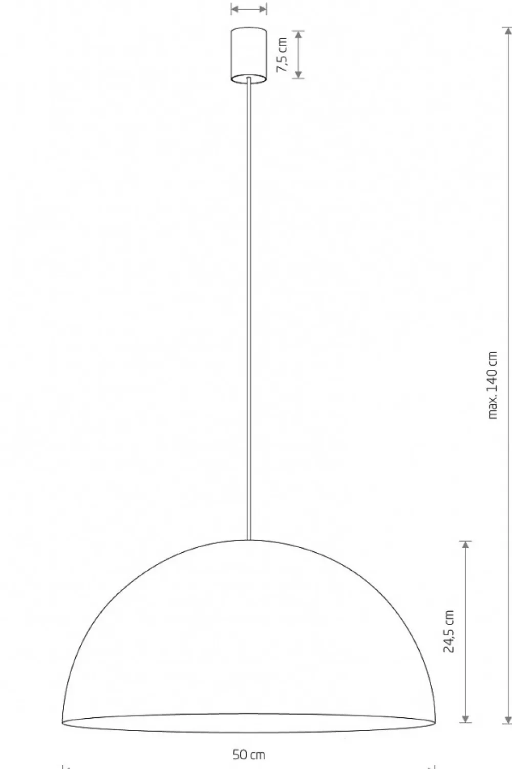 Lampa Wisząca HEMISPHERE Czarny Złoty 1xE27 50cm * Nowodvorski Sale