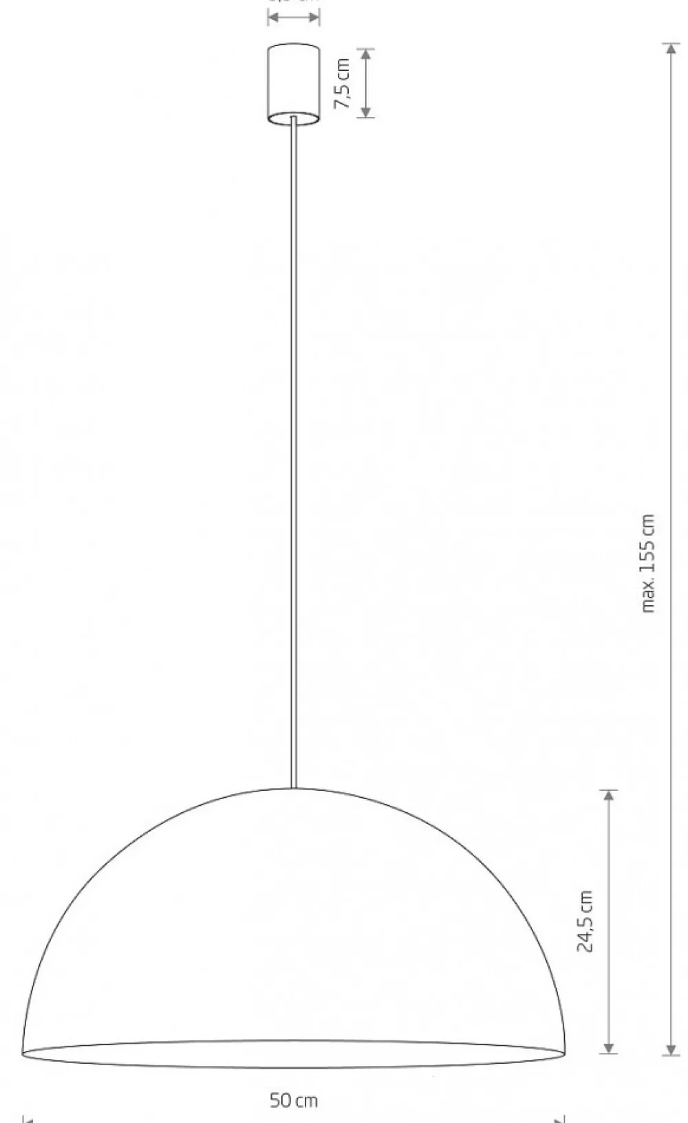 Lampa Wisząca HEMISPHERE L Czarny Złoty Metalowy Klosz 4xGX53 50cm * Nowodvorski Discount