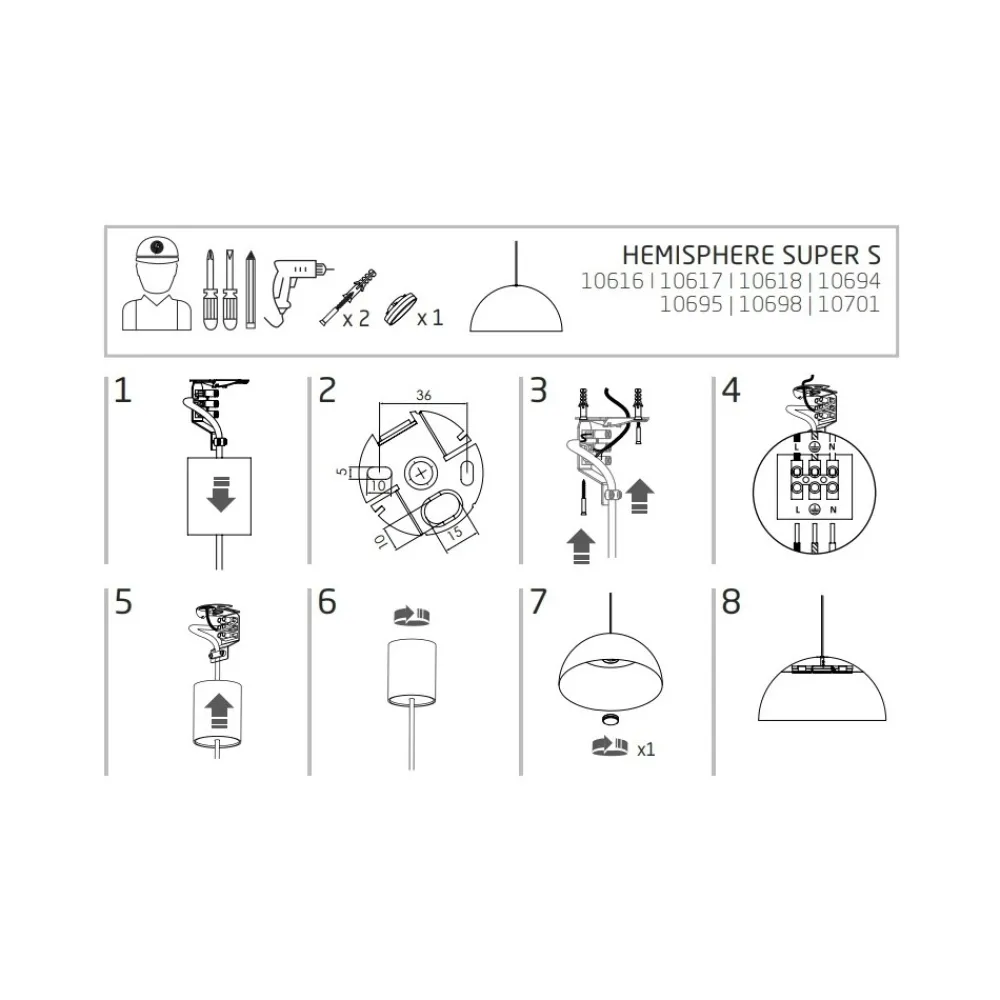 Lampa Wisząca HEMISPHERE S Biały Złoty Metalowy Klosz 1xGX53 33cm * Nowodvorski Online