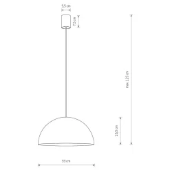 Lampa Wisząca HEMISPHERE S Czarny Biały Metalowy Klosz 1xGX53 33cm * Nowodvorski Hot