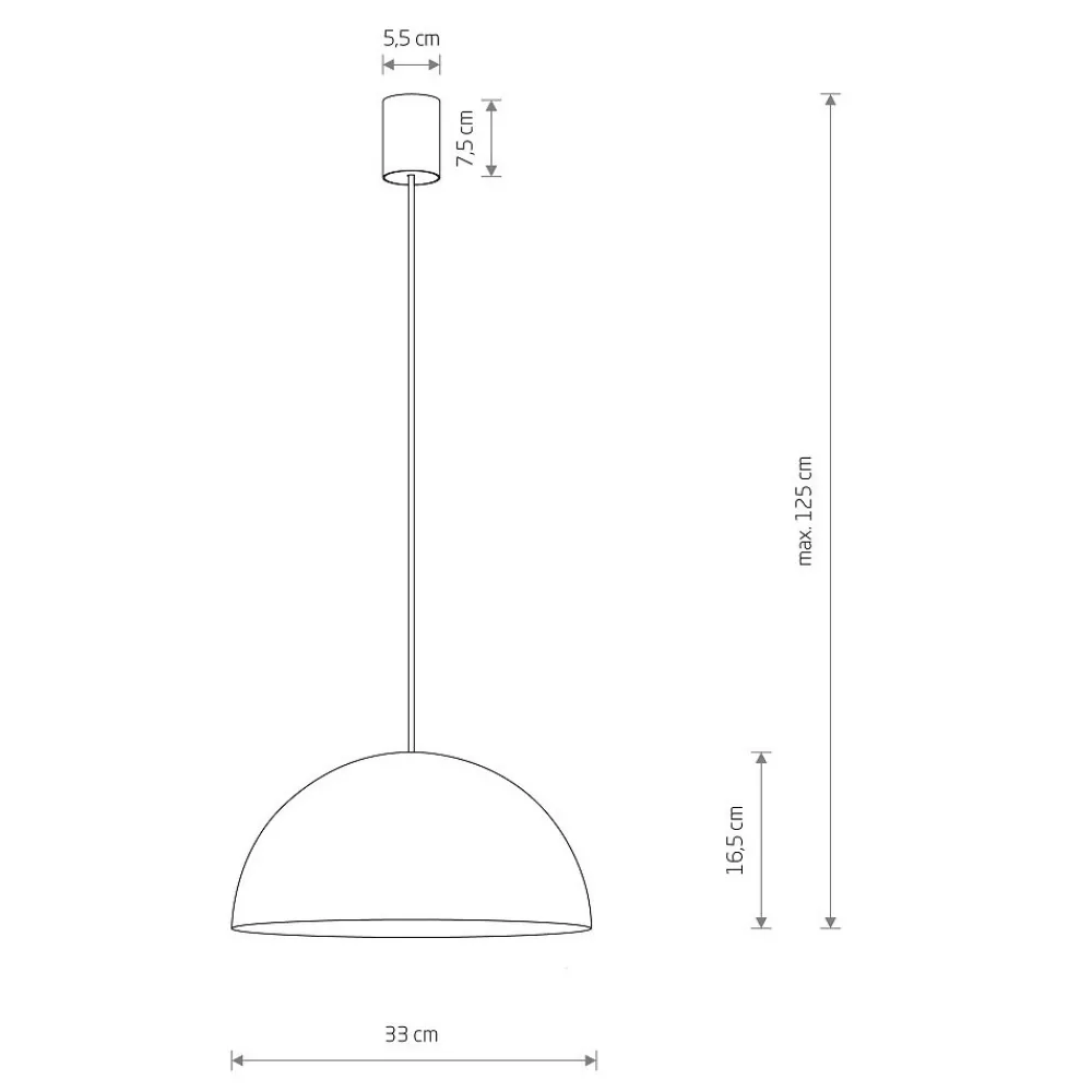 Lampa Wisząca HEMISPHERE S Miedziany Metalowy Klosz 1xGX53 33cm * Nowodvorski Best