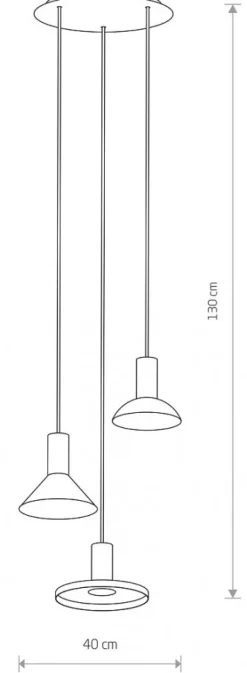 Lampa Wisząca HERMANOS Czarny 3xGU10 * Nowodvorski Outlet