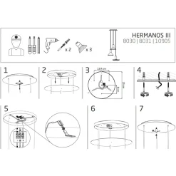 Lampa Wisząca HERMANOS Czarny 3xGU10 * Nowodvorski Outlet