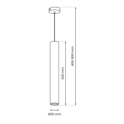 Lampa Wisząca HUDSON Biały 1xGU10 5,5cm * Eko-light