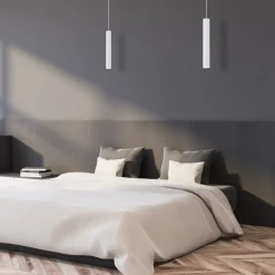 Lampa Wisząca HUDSON Biały 1xGU10 5,5cm * Eko-light