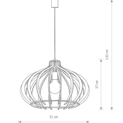 Lampa Wisząca IKA Brązowy 1xE27 51 cm * Nowodvorski Discount