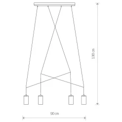 Lampa Wisząca IMBRIA Czarny 4xGU10 * Nowodvorski Clearance