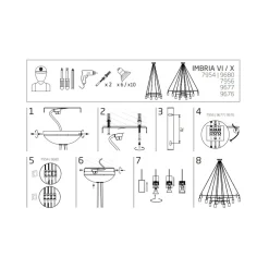 Lampa Wisząca IMBRIA Czarny 10xGU10 * Nowodvorski Online