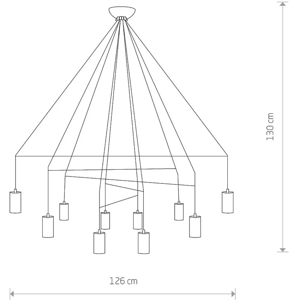 Lampa Wisząca IMBRIA Czarny 10xGU10 * Nowodvorski Online